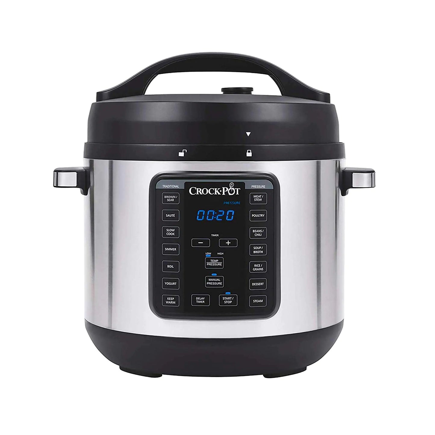 Crock - pot 8 - Quart Multi - Use XL Express Crock Programmable Slow Cooker with Manual Pressure Boil & Simmer with Extra Sealing Gasket Stainless Steel - AZ Depot Express