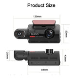 1080P Dual Lens Car DVR Dash Cam Video Recorder G - Sensor Front And Inside Camera - AZ Depot Express