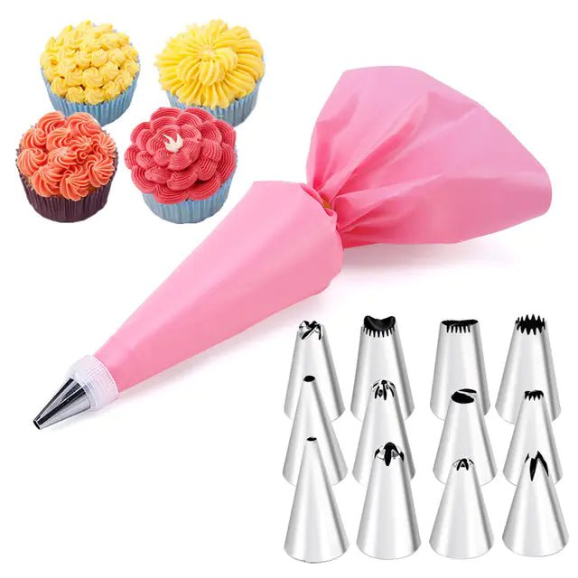 14 - Piece Cake Decorating Tip Set - AZ Depot Express