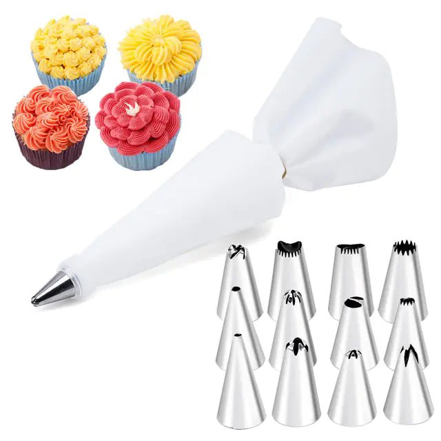 14 - Piece Cake Decorating Tip Set - AZ Depot Express