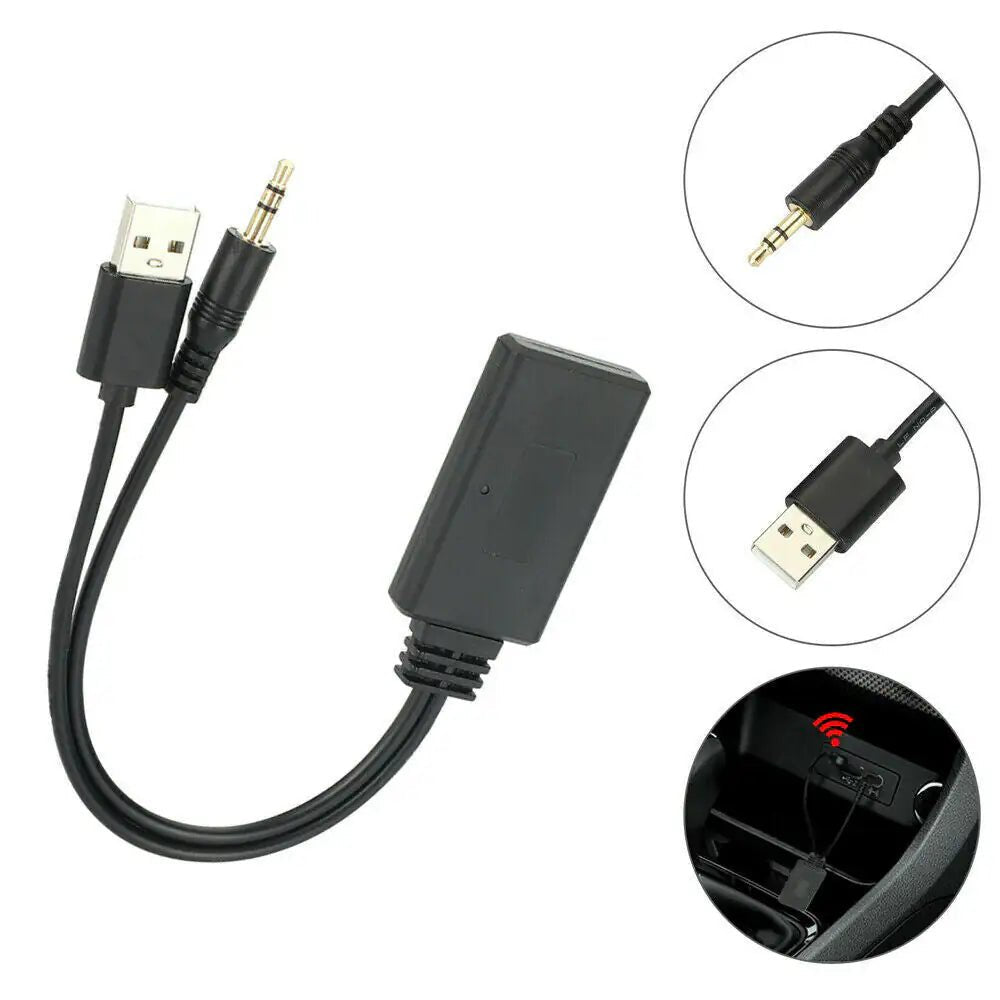 2 In 1 USB Bluetooth 5.0 Transmitter Receiver Adapter Wireless For PC Car Kit - AZ Depot Express