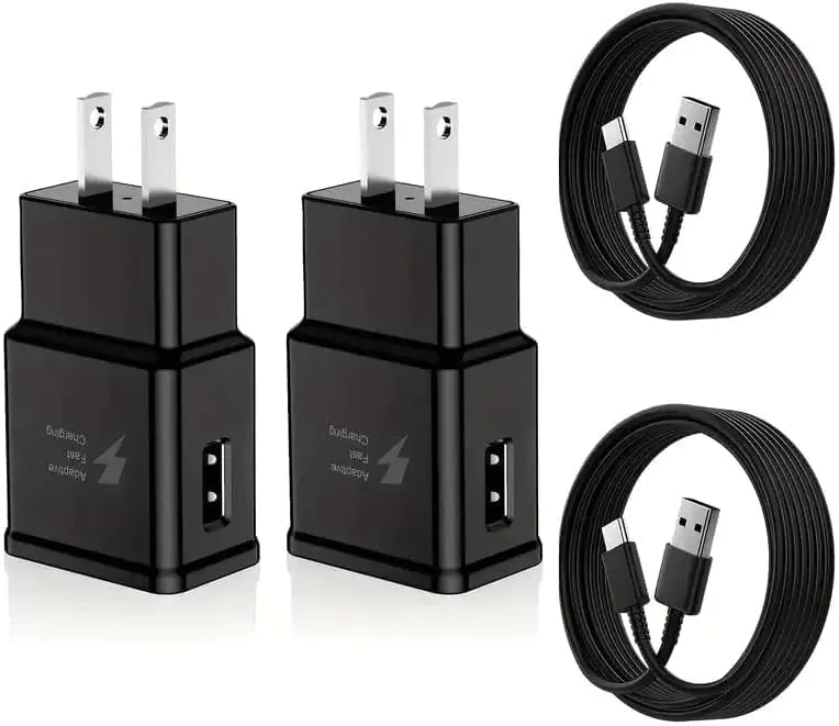 2-Pack 15W Fast Charging Type C Charger with 5FT Cord for Samsung Galaxy & Note Series - AZ Depot Express