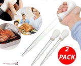 2 PCS Meat & Poultry Baster Heat Resistant BPA Free Turkey Syringe Flavor 30ML - AZ Depot Express