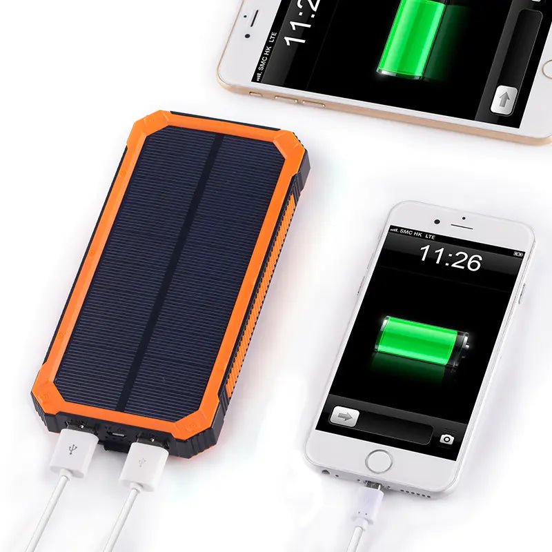 20000mAh Solar Power Bank - Multi - Function Portable Charger with Built - In Cables - AZ Depot Express