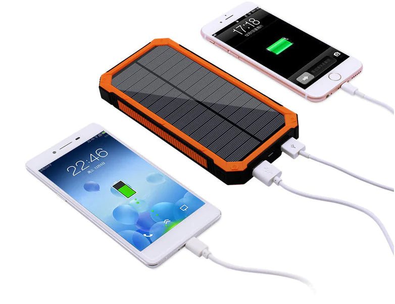 20000mAh Solar Power Bank - Multi - Function Portable Charger with Built - In Cables - AZ Depot Express