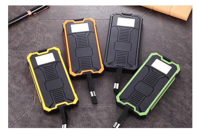 20000mAh Solar Power Bank - Multi - Function Portable Charger with Built - In Cables - AZ Depot Express