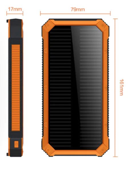 20000mAh Solar Power Bank - Multi - Function Portable Charger with Built - In Cables - AZ Depot Express