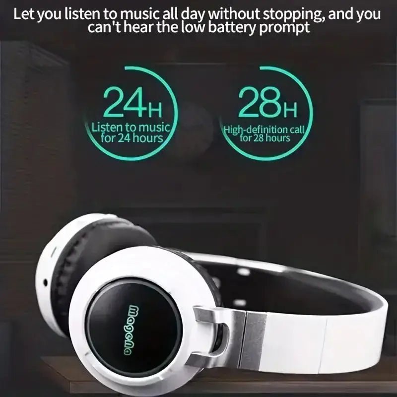 24 - Hour Playtime BT Headphones with EQ Modes & Deep Bass - AZ Depot Express
