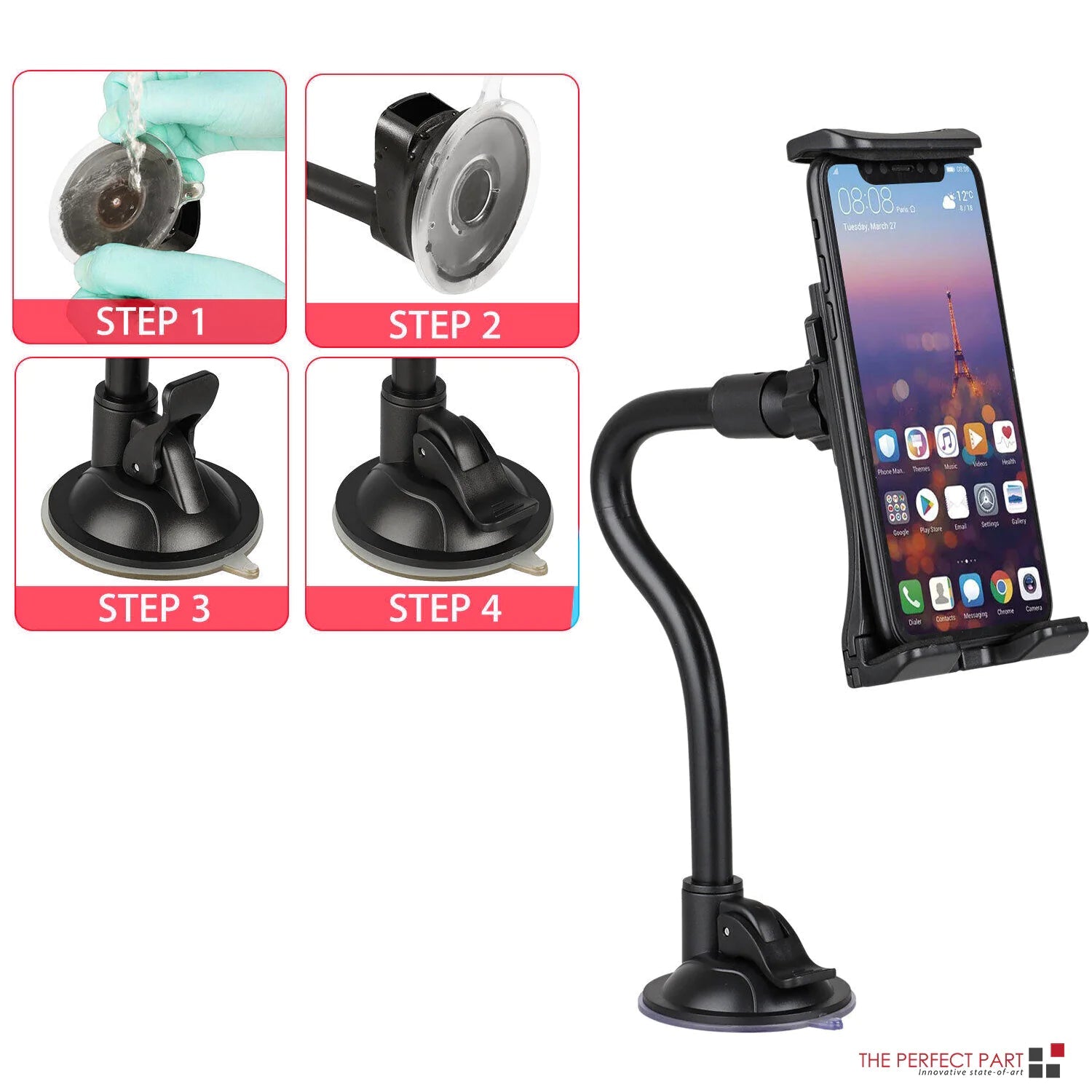 360° Universal Car Windshield Holder Desktop Mount For Cellphone Tablet iPad GPS - AZ Depot Express