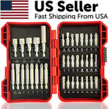 37 Piece Impact Screwdriver Bit Set Nut Driver Torx Phillips Tool Magnetic Drill - AZ Depot Express