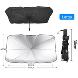 57" Car Windshield Sun Shade Foldable Umbrella Front Window Cover Visor Umbrella - AZ Depot Express
