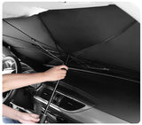 57" Car Windshield Sun Shade Foldable Umbrella Front Window Cover Visor Umbrella - AZ Depot Express