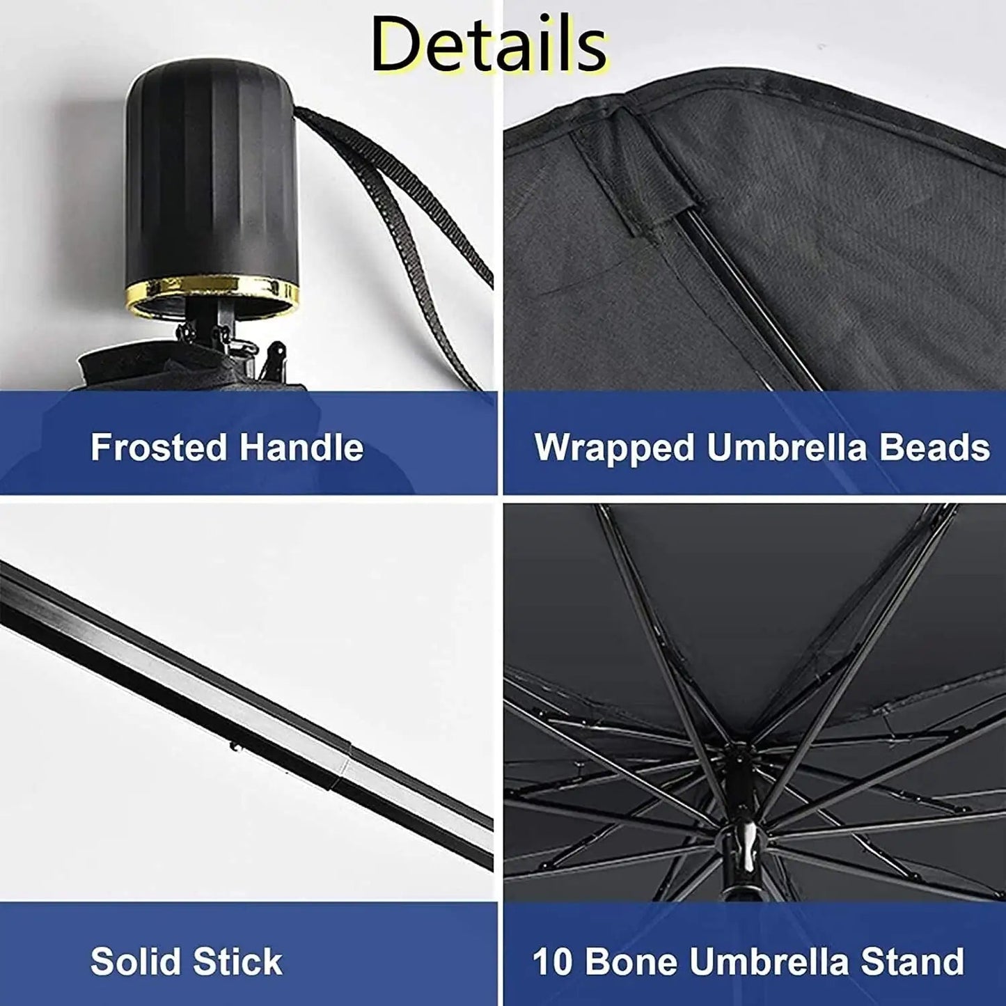 57" Car Windshield Sun Shade Foldable Umbrella Front Window Cover Visor Umbrella - AZ Depot Express