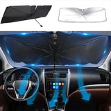 57" Car Windshield Sun Shade Foldable Umbrella Front Window Cover Visor Umbrella - AZ Depot Express