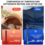 57" Car Windshield Sun Shade Foldable Umbrella Front Window Cover Visor Umbrella - AZ Depot Express