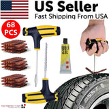 68pc Tire Repair Kit DIY Flat Tire Repair Car Truck Motorcycle Home Plug Patch - AZ Depot Express