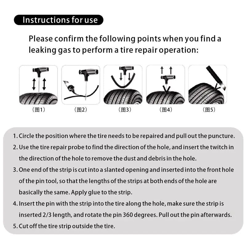 68pc Tire Repair Kit DIY Flat Tire Repair Car Truck Motorcycle Home Plug Patch - AZ Depot Express