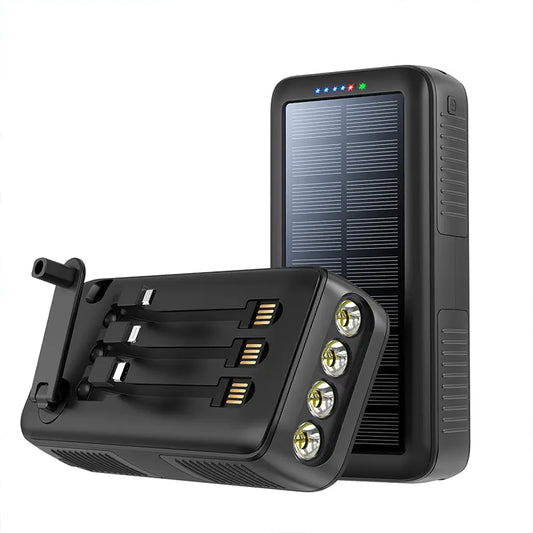 Outdoor Portable 50000mAh Solar Power Bank with Cable