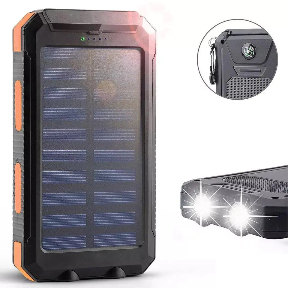 Solar Power Bank - Slim, Outdoor, Waterproof Design