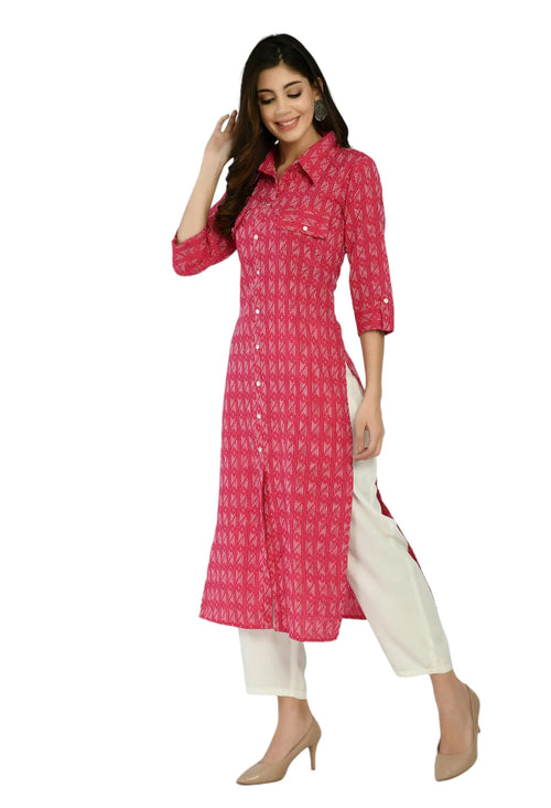 AnjuShree Choice Women Indian Kurtis for women Pink