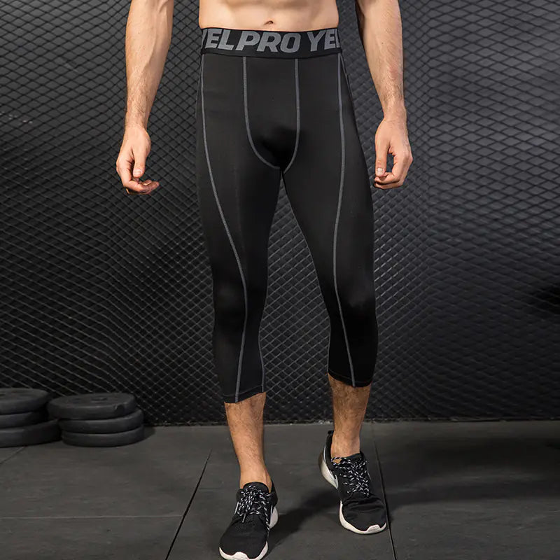 Men's PRO Cropped Fitness Running Training Pants