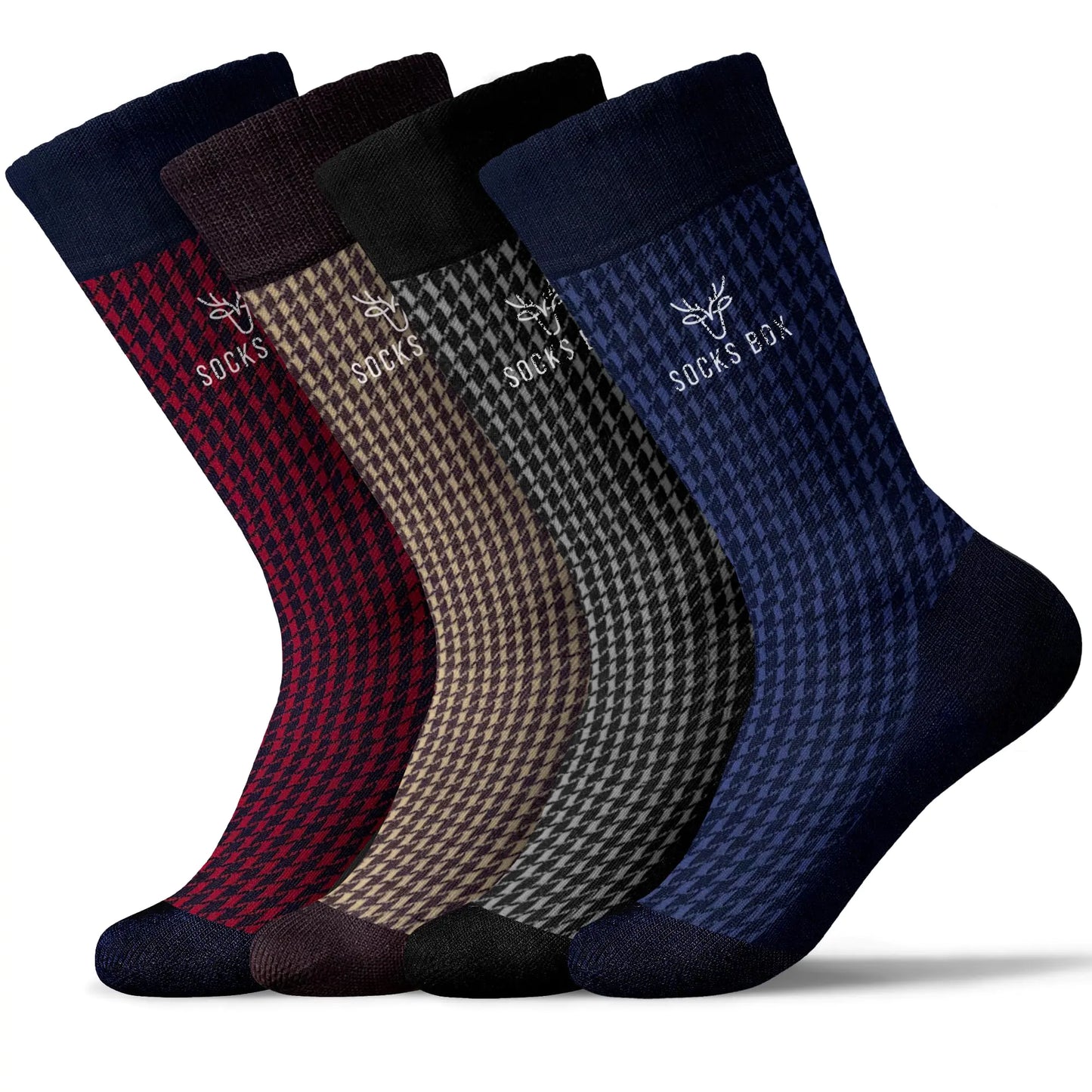 SOCKS BOX Mens Dress Socks Super Soft Natural Bamboo Rayon Socks for Men Lightweight Premium Mens Socks Gift Box