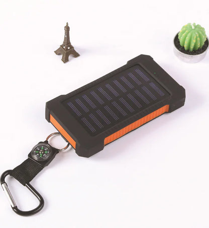 Outdoor Waterproof Compass Solar Power Bank 10000mAh