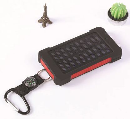 Outdoor Waterproof Compass Solar Power Bank 10000mAh
