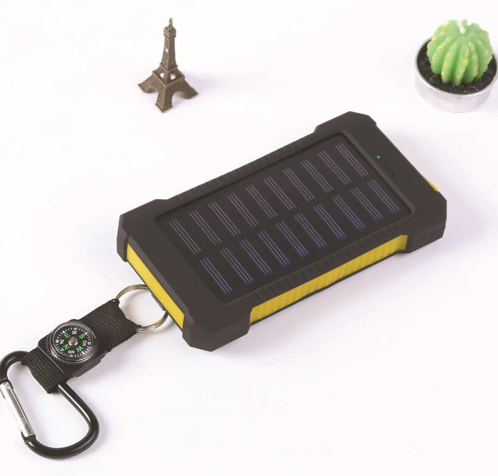 Outdoor Waterproof Compass Solar Power Bank 10000mAh