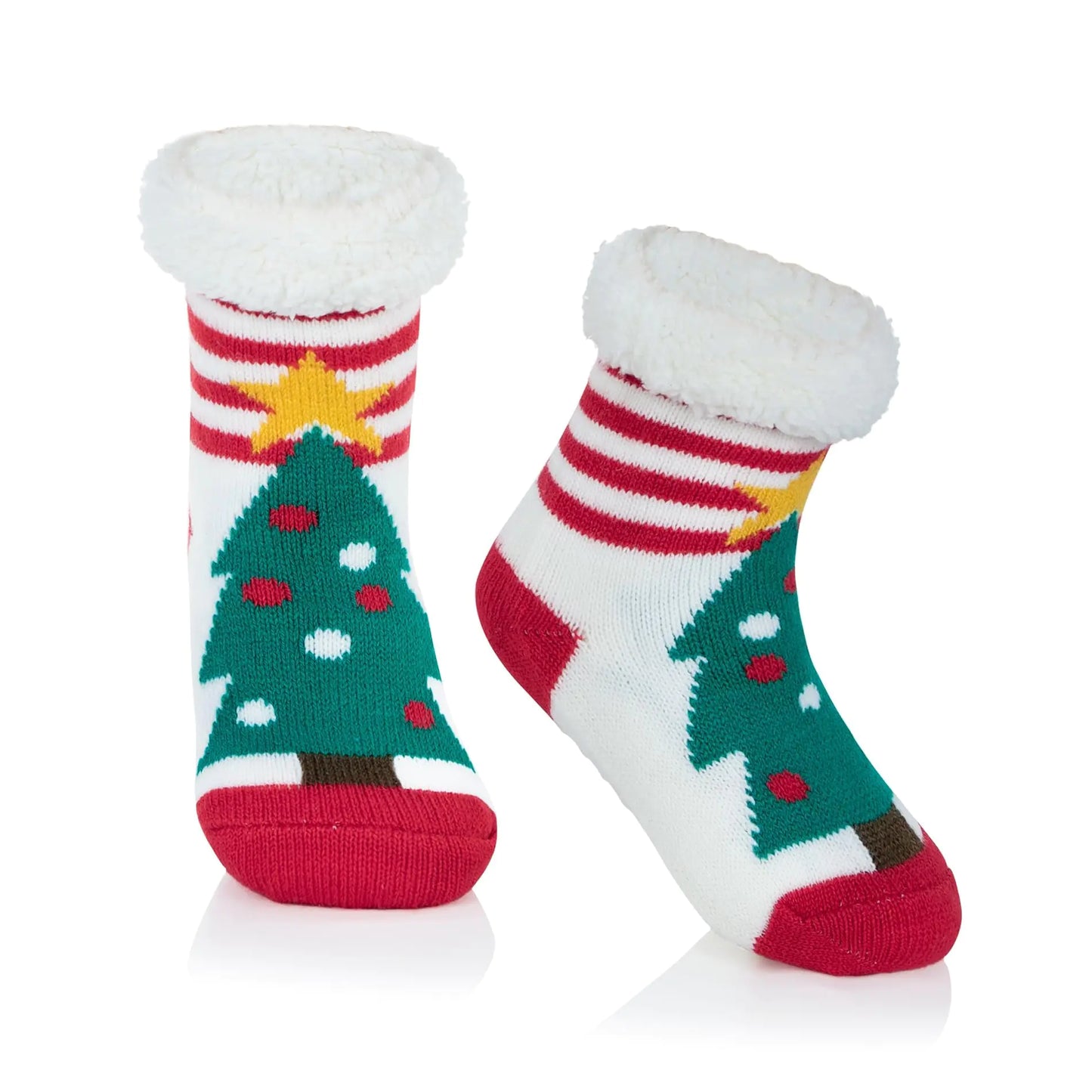 Zando Kids Christmas Socks Kids Fuzzy Socks Kids Slipper Socks for Kids Toddler Winter Socks Toddler Girl Socks Baby Christmas Socks Girls Fuzzy Socks Boys Fuzzy Socks Christmas Tree 6-12 Months