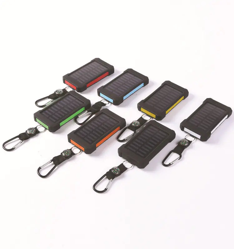 Outdoor Waterproof Compass Solar Power Bank 10000mAh