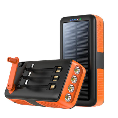 Outdoor Portable 50000mAh Solar Power Bank with Cable