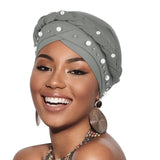African Women Turban Caps Pre - Tied Twisted Turbans for Women Head Scarf for Women Hair Wraps Cover Beanie Cancer Chemo Headwear for Black Women - AZ Depot Express
