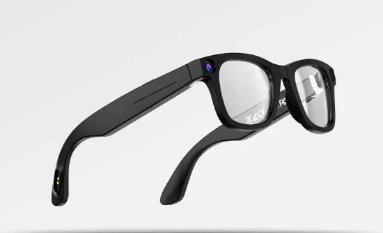 AI Camera Smart Glasses with built-in HD camera, AI features, and hands-free controls for POV recording and real-time translation