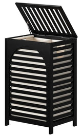 Black Laundry Hamper Laundry Hamper with Lid 22.5 Gallon (85L) Bamboo Wood Clothes Laundry Basket with Lid and Handles Removable Liner - AZ Depot Express