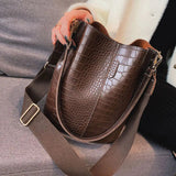 Blake Shoulder Bag - Chocolate Croc - AZ Depot Express