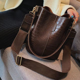 Blake Shoulder Bag - Chocolate Croc - AZ Depot Express
