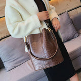 Blake Shoulder Bag - Chocolate Croc - AZ Depot Express