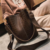 Blake Shoulder Bag - Chocolate Croc - AZ Depot Express