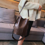 Blake Shoulder Bag - Chocolate Croc - AZ Depot Express