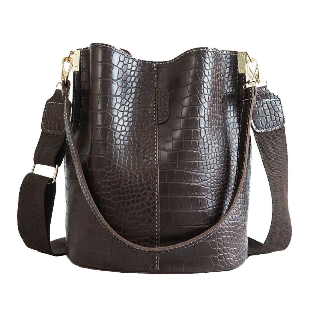 Blake Shoulder Bag - Chocolate Croc - AZ Depot Express