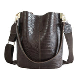 Blake Shoulder Bag - Chocolate Croc - AZ Depot Express