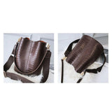 Blake Shoulder Bag - Chocolate Croc - AZ Depot Express