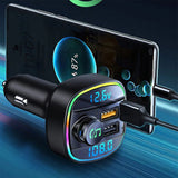 Bluetooth 5.0 Car Wireless FM Transmitter Adapter USB PD Charger AUX Hands - Free - AZ Depot Express