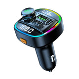 Bluetooth 5.0 Car Wireless FM Transmitter Adapter USB PD Charger AUX Hands - Free - AZ Depot Express