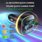 Bluetooth 5.0 Car Wireless FM Transmitter Adapter USB PD Charger AUX Hands - Free - AZ Depot Express