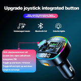 Bluetooth 5.0 Car Wireless FM Transmitter Adapter USB PD Charger AUX Hands - Free - AZ Depot Express