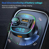 Bluetooth 5.0 Car Wireless FM Transmitter Adapter USB PD Charger AUX Hands - Free - AZ Depot Express