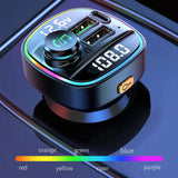 Bluetooth 5.0 Car Wireless FM Transmitter Adapter USB PD Charger AUX Hands - Free - AZ Depot Express