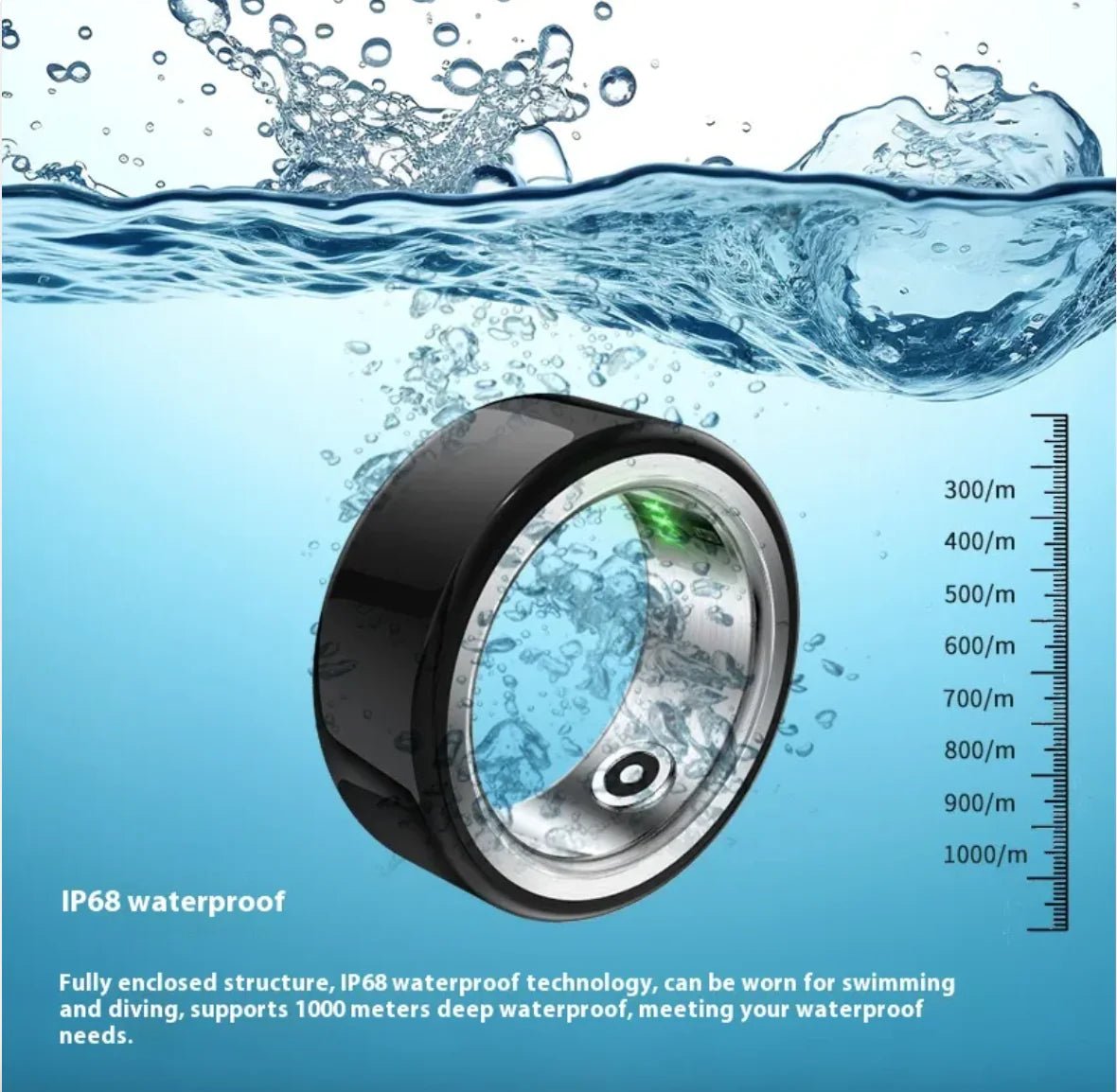 Ceramic Health Monitoring Smart Ring - AZ Depot Express